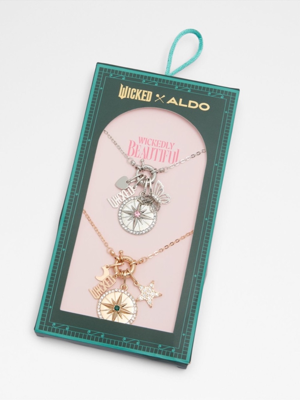 ALDO Wickedly Beautiful Two Charm Necklace Set - Silver & Rose Gold